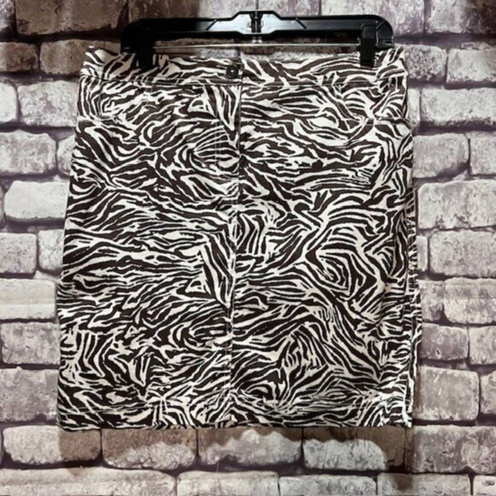 Chico's Brown & White Skirt Size M